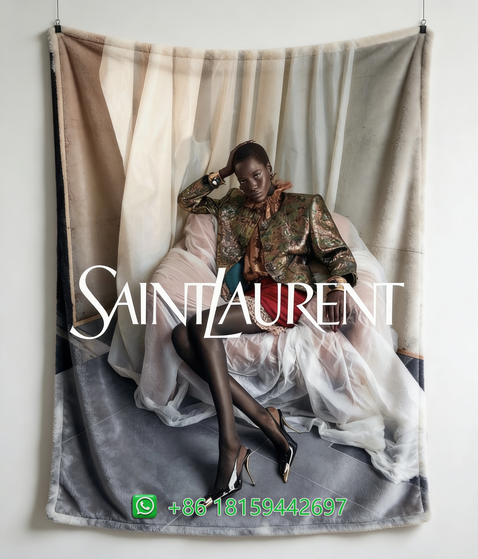 Yves Saint Laurent Throw Blankets